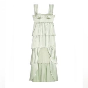 COPY - We Wore What high low corset ruffle dress